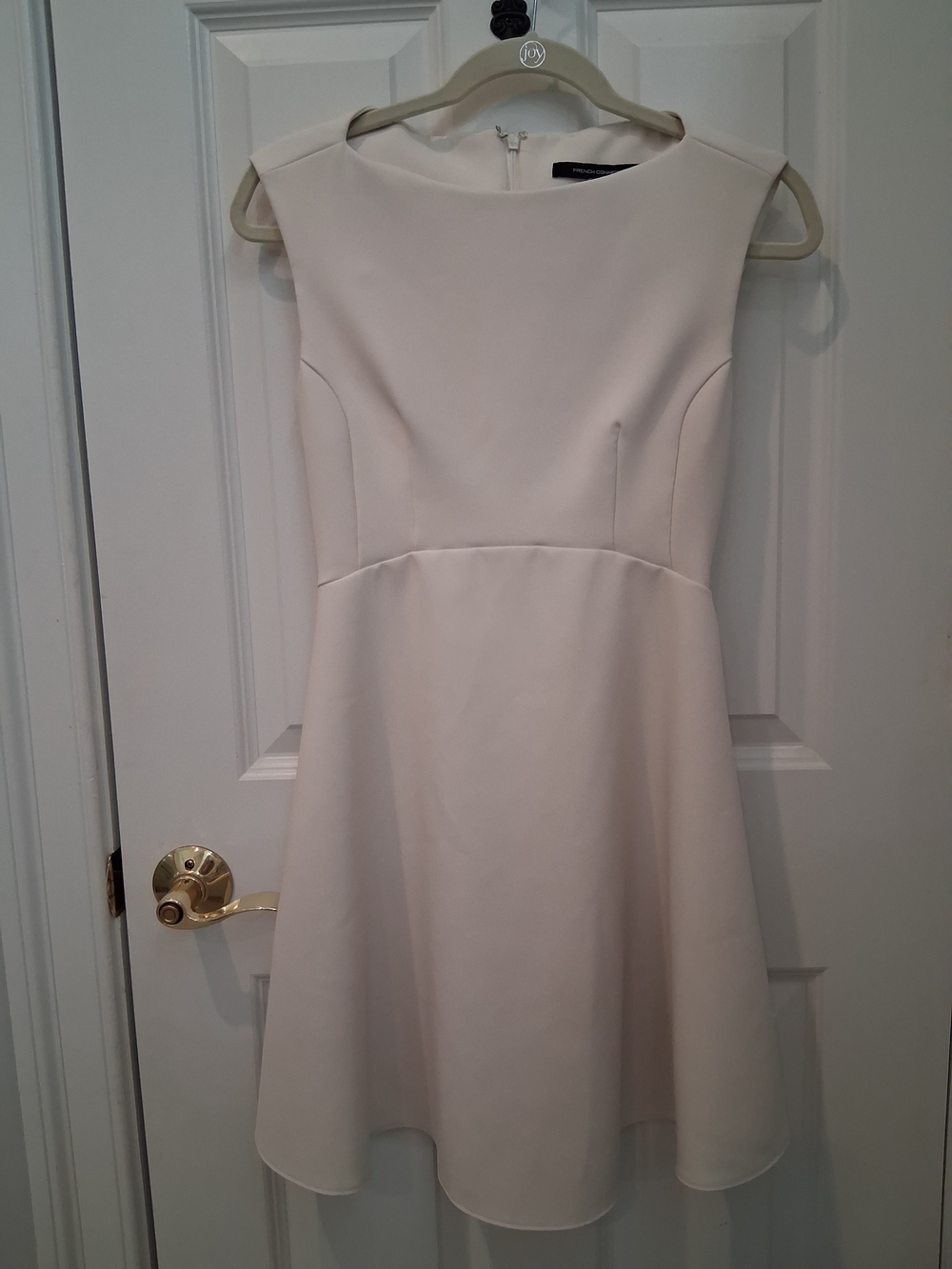 French Connection Cream A-Line Sleeveless Mini Dress